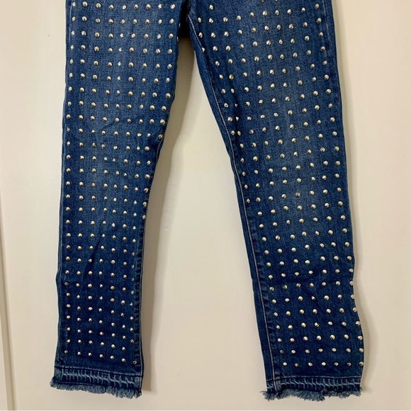 NWT Alice + Oliva Amazing Homebound High Rise Studded Girlfriend Jeans size 26 - Picture 5 of 10